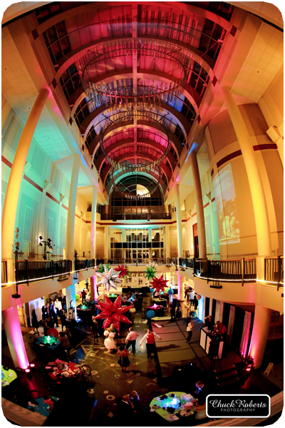 Sacramento event lighting Library Galleria